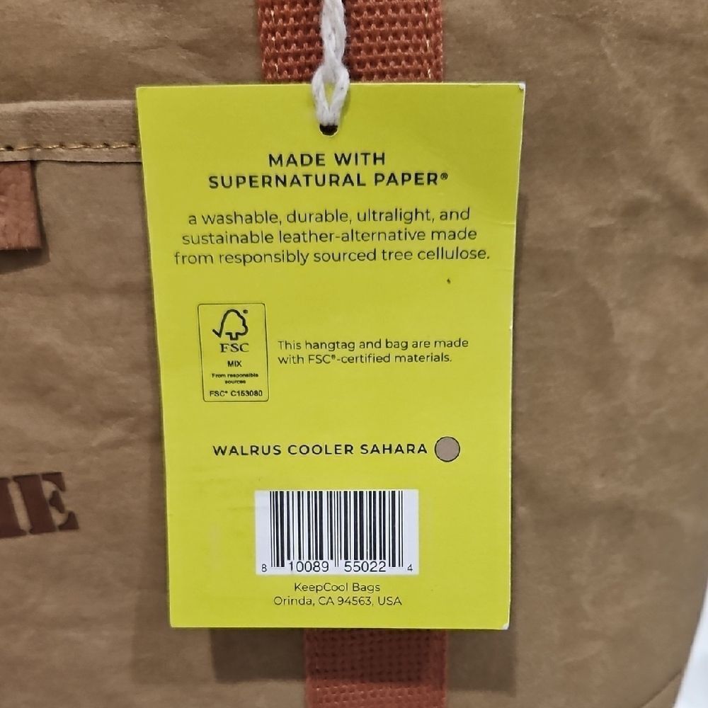 Tan Backpack with Orange Straps - Picture 2 of 10